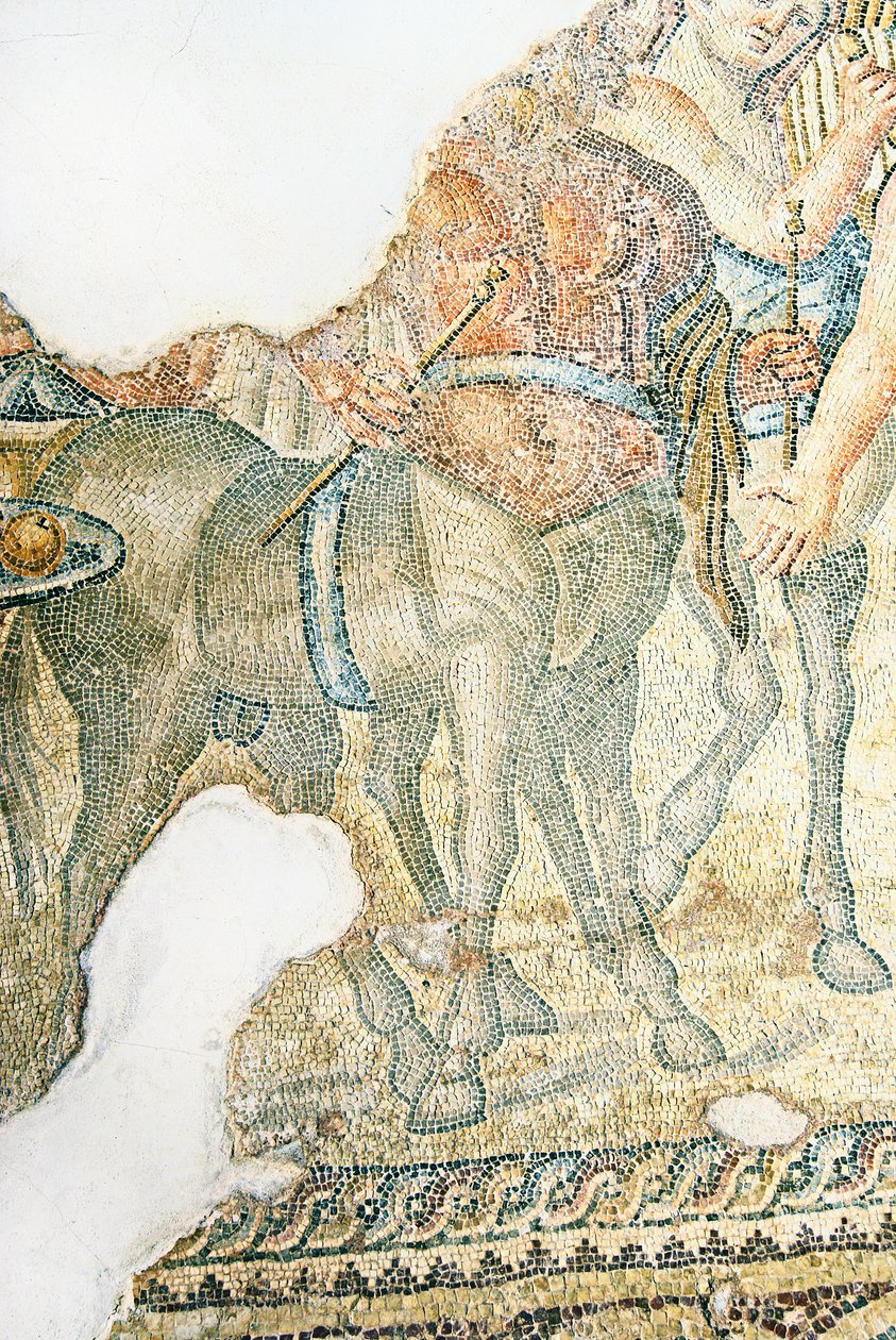 The Triumphant Procession of Dionysos, Detail of Two Centaurs, House of Aion, Paphos, Cyprus by Roman