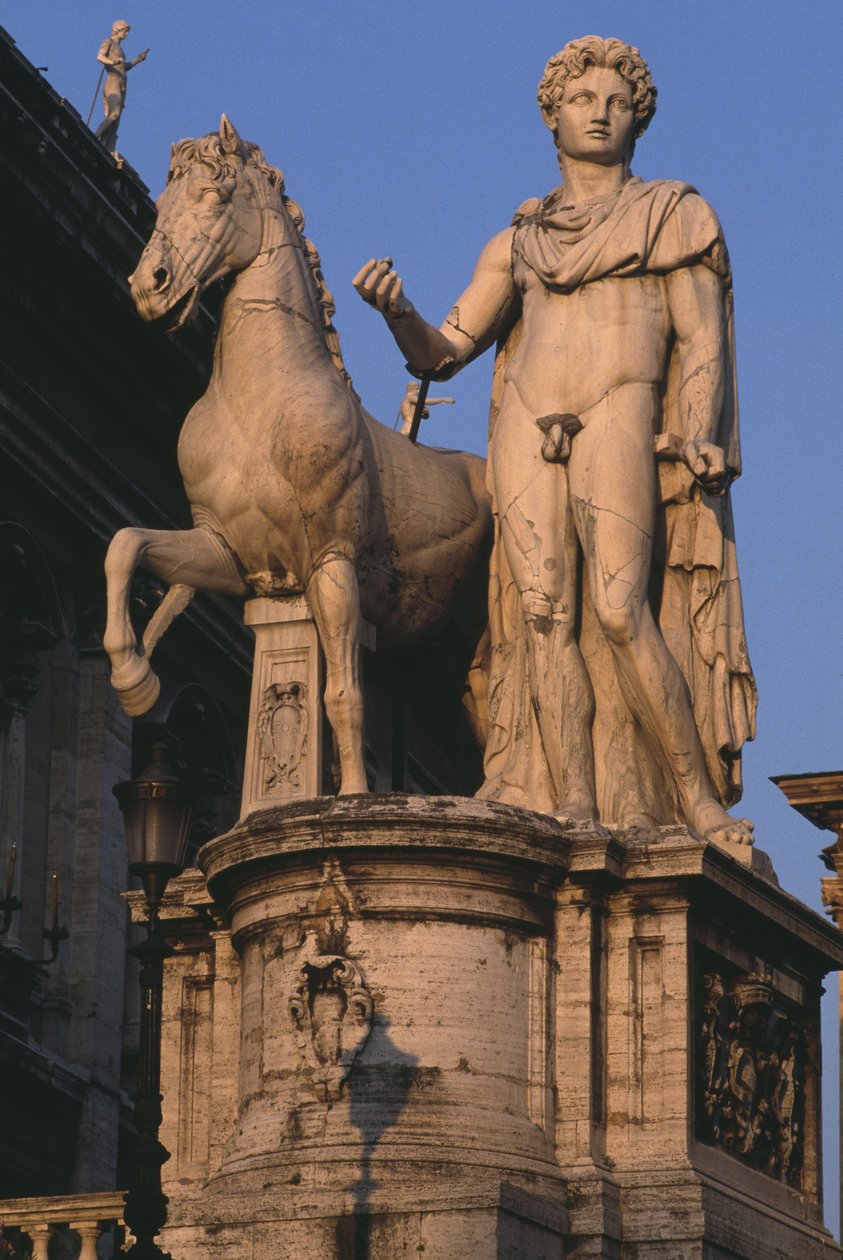 View of One of the Dioscuri of the Campidoglio by Roman