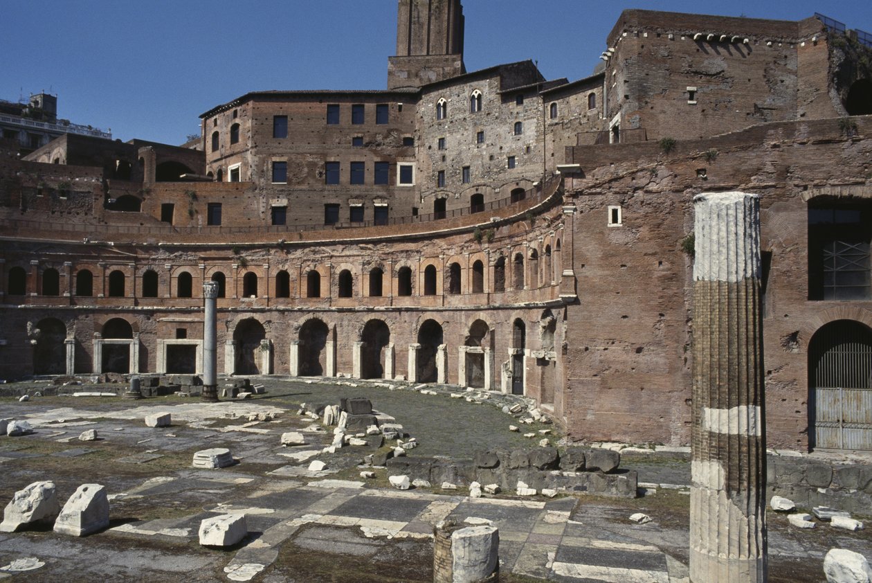 View of the Forum of Trajan, Built 107-112 by Roman