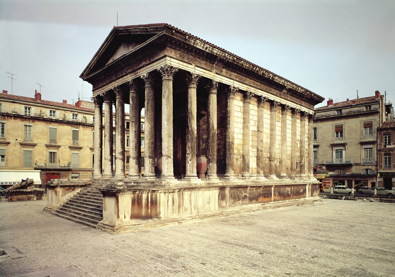 View of the Maison Carree, c.19 BC by Roman