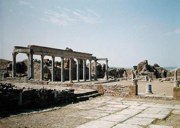 View of the Palaestra Petronii, built by Petronius Felix in 225 AD by Roman