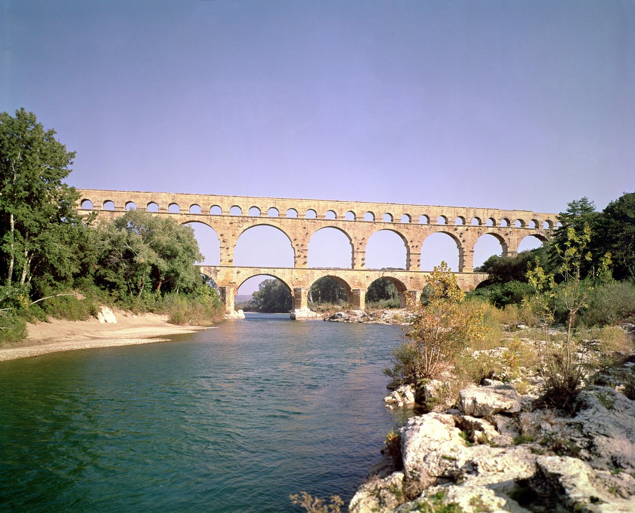 View of the aqueduct, built c.19 BC by Roman