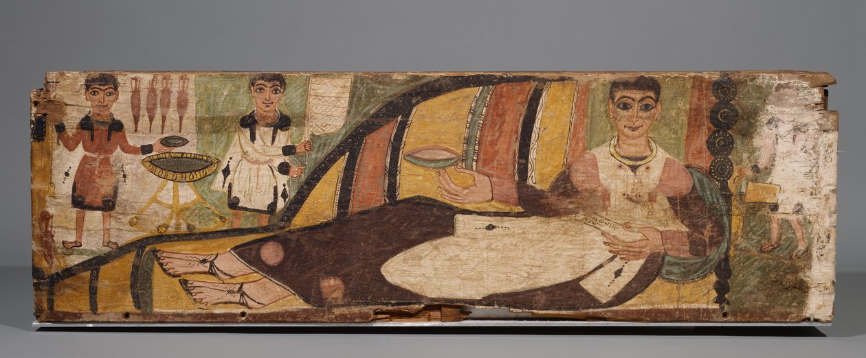 Fragments from a Painted Sarcophagus, 4th Century A.D. by Roman Period Egyptian