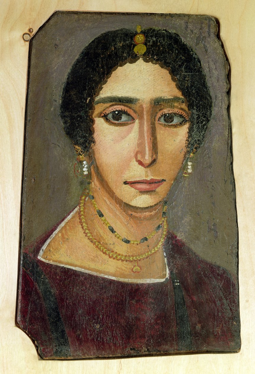 Portrait of a Woman, from Fayum, 1st-4th Century by Roman Period Egyptian