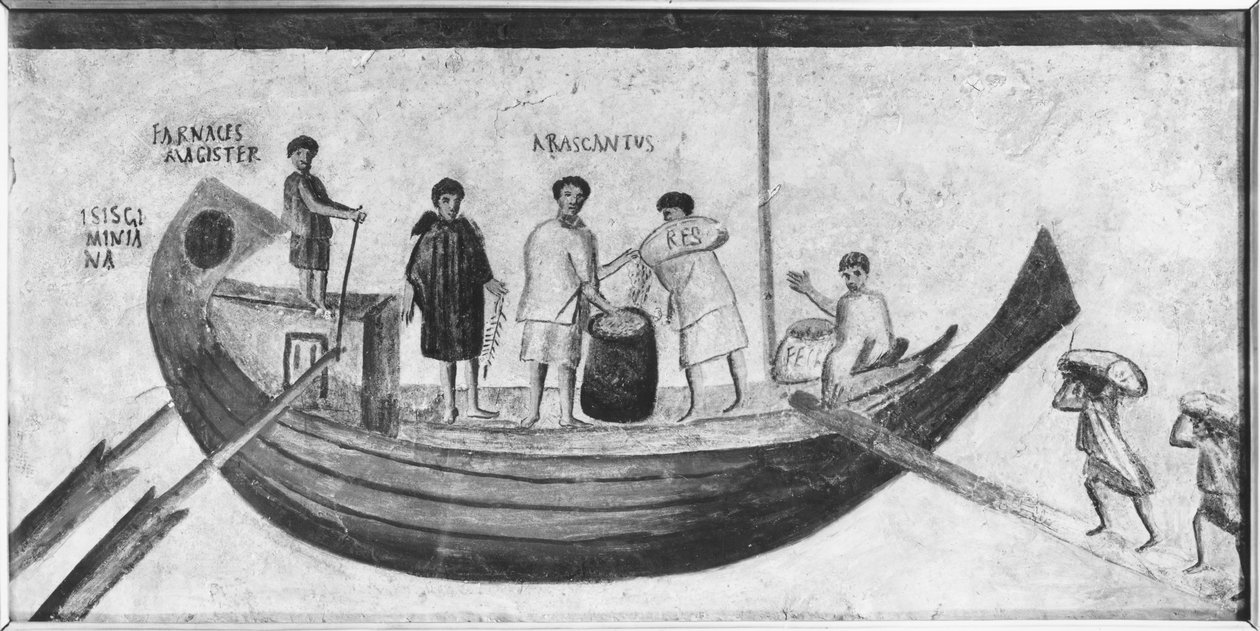 Loading a merchant ship by Roman Roman