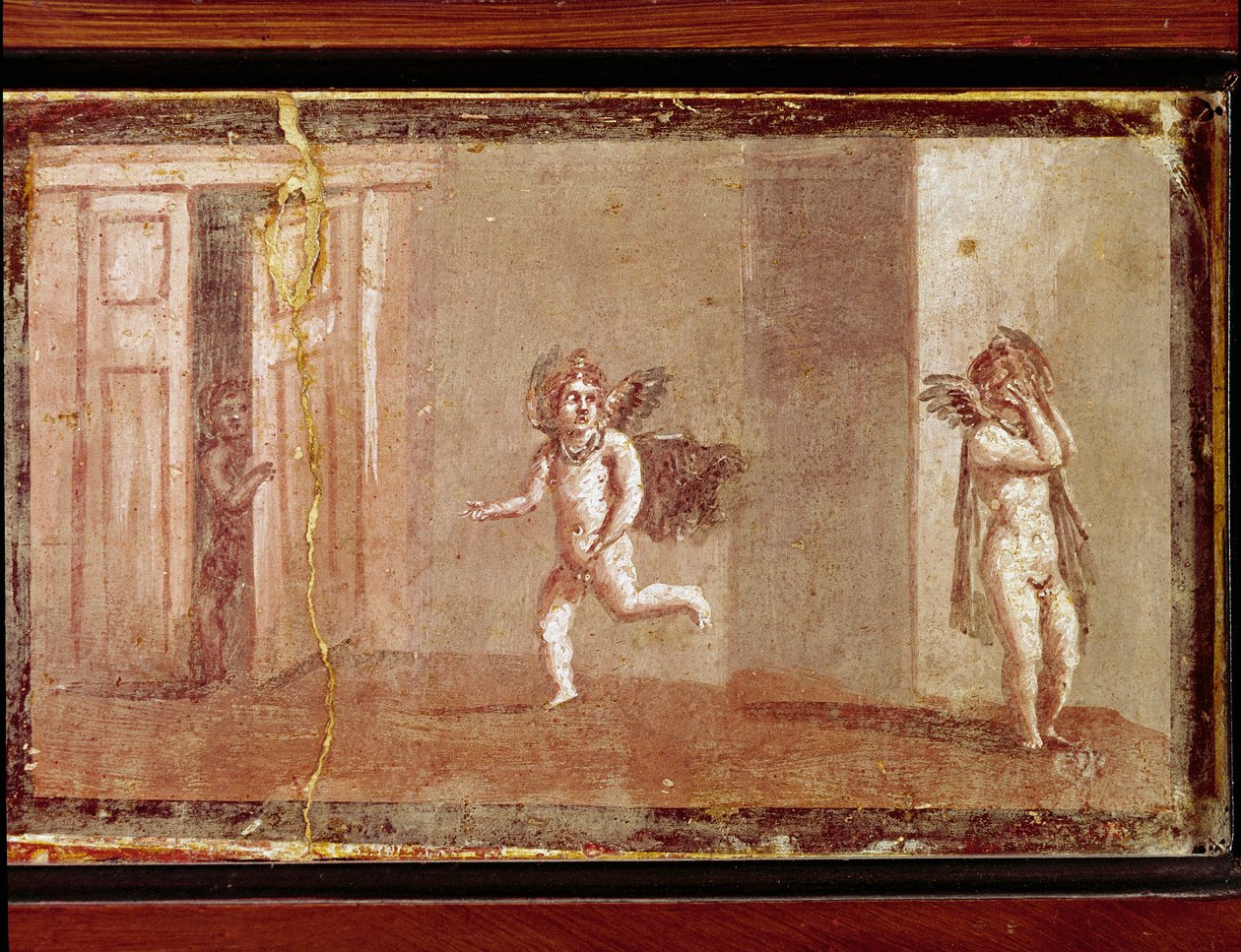 Cupids playing hide and seek (fresco) by Roman