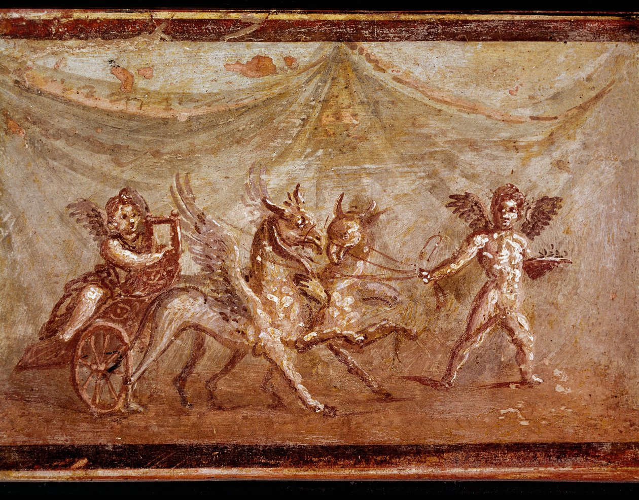 Cupids Playing with Hippogriffs by Roman
