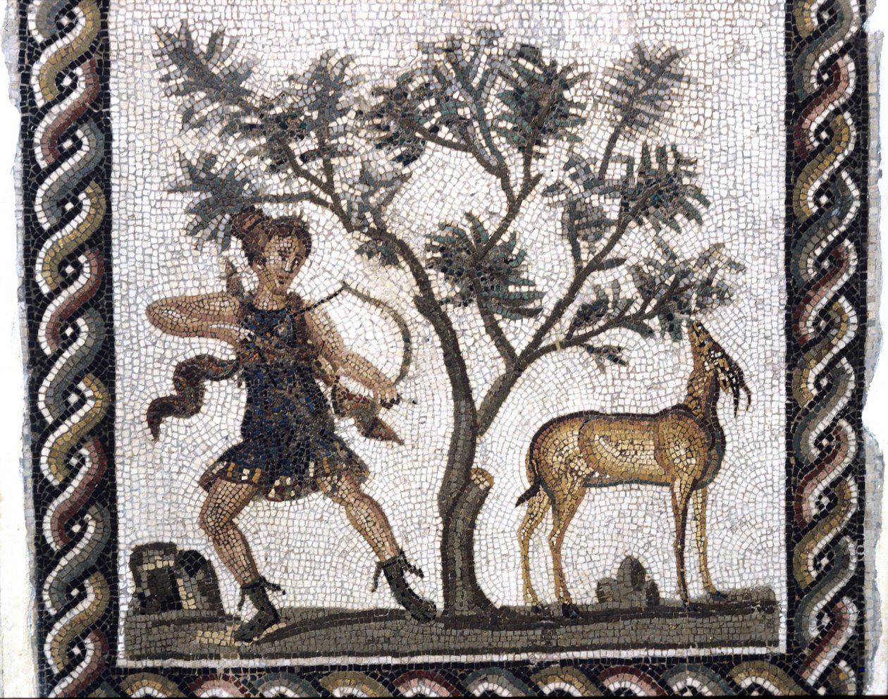 Hunting scene with a gazelle by Roman
