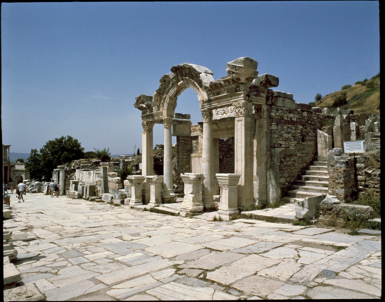View of the temple of Hadrian by Roman