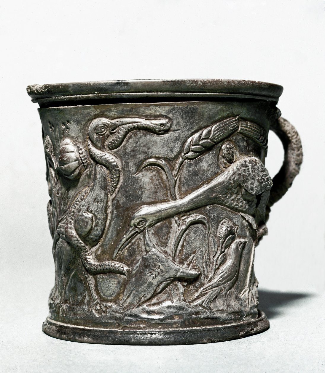 Silver Cup with Birds and Wheat by Roman Roman