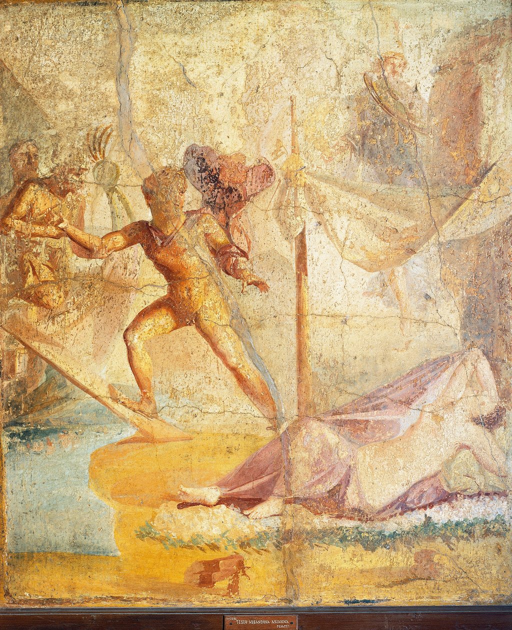 Theseus Leaving Ariadne, Fresco from Pompeii by Roman Roman