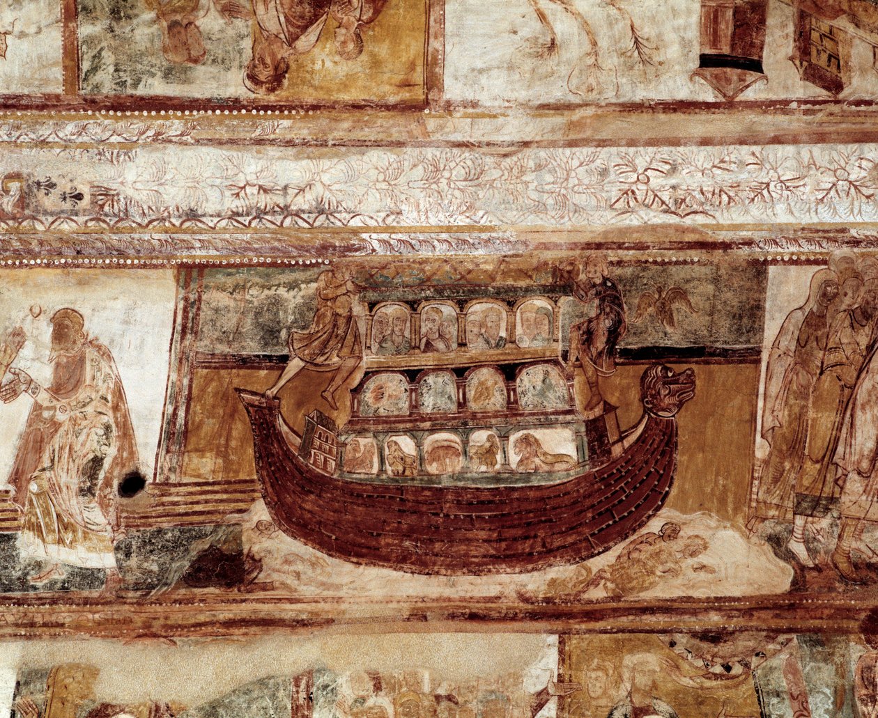 The arch of Noah (fresco of the ceiling) by Romanesque