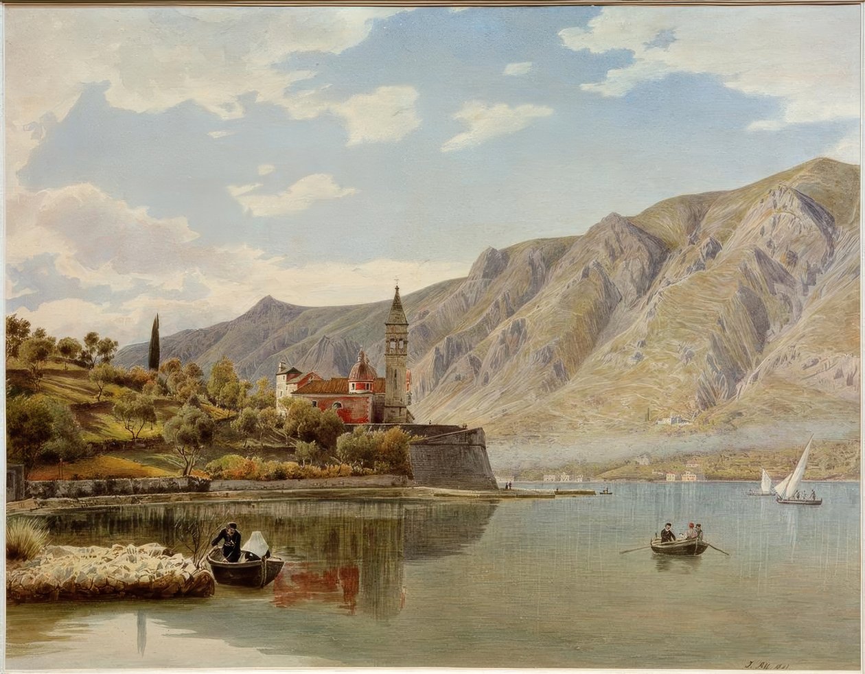 View of Dobrota towards Mula near Cattaro by Rudolf von Alt