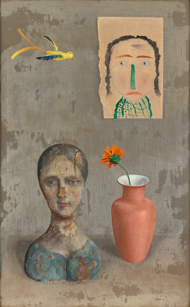 Still Life with Two Heads by Rudolf Wacker