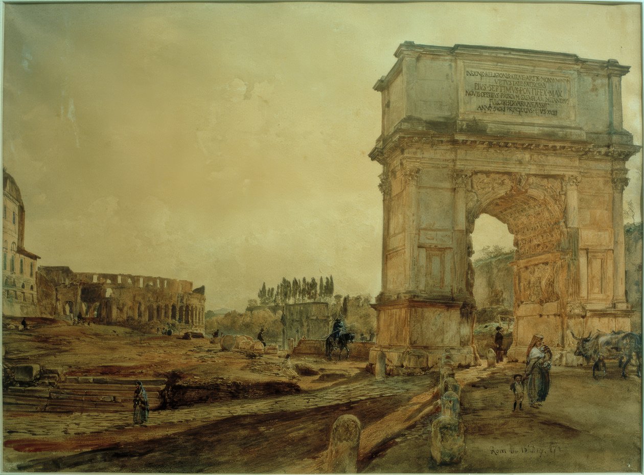 Arch of Titus in Rome by Rudolf von Alt