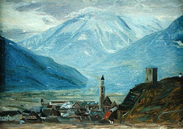 Merano in the Snow, c.1840 by Rudolph Friedrich Wasmann