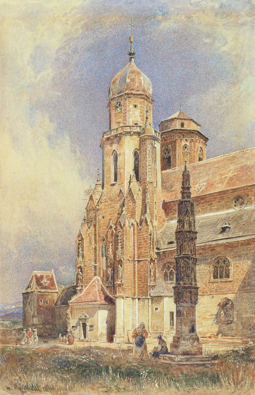 Abbey Church of Klosterneuburg, 1844 by Rudolf von Alt