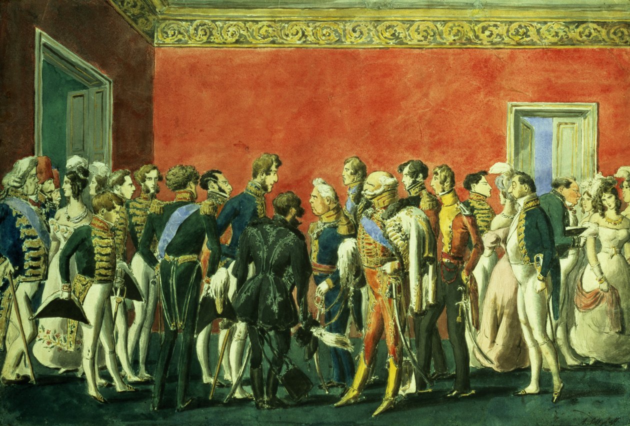 A Reception in the Embassy of Teheran by Russian School