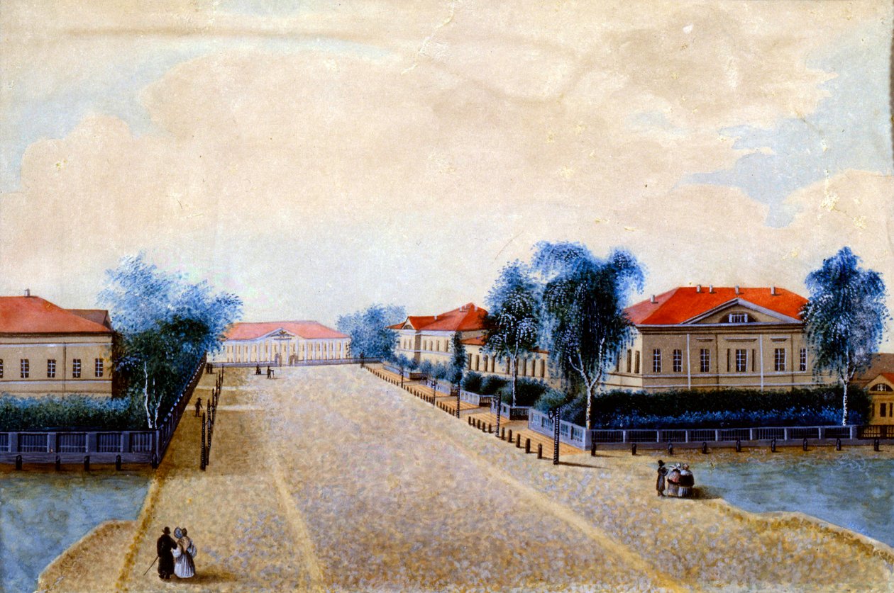 View of the Treasury in Tver by Russian Master