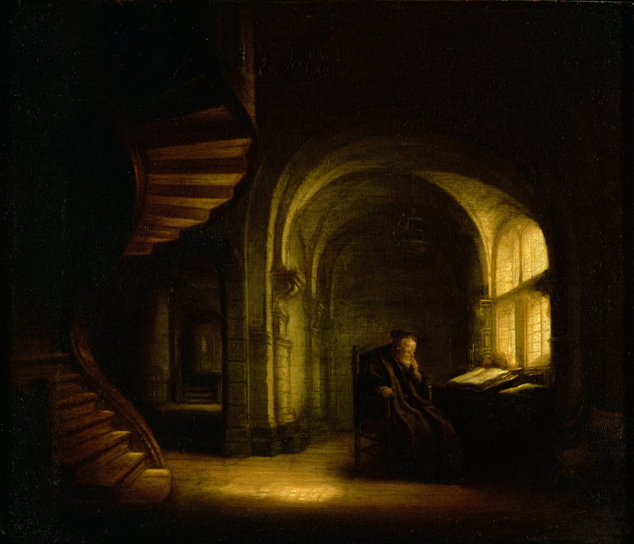 Philosopher with an Open Book, 1625-7 by Salomon Koninck