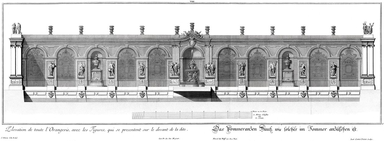 Elevation of the Orangery in Summer Condition by Salomon Kleiner