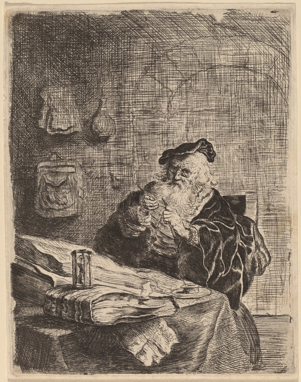 Man with a Penknife by Salomon Koninck