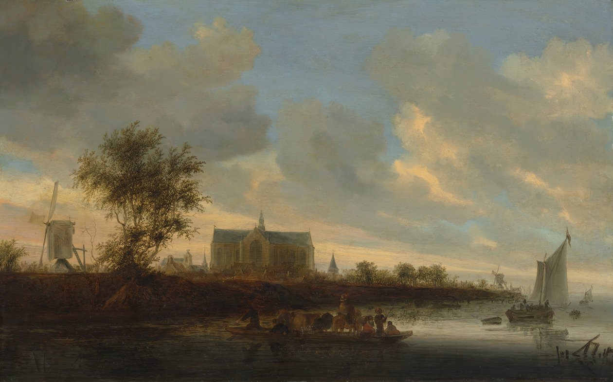 View of the Town of Alkmaar by Salomon Ruysdael