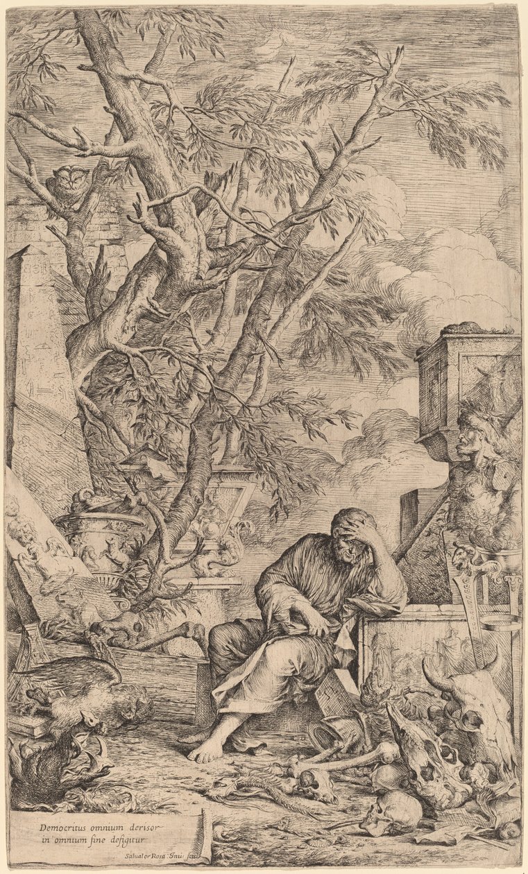 Democritus in Meditation by Salvator Rosa
