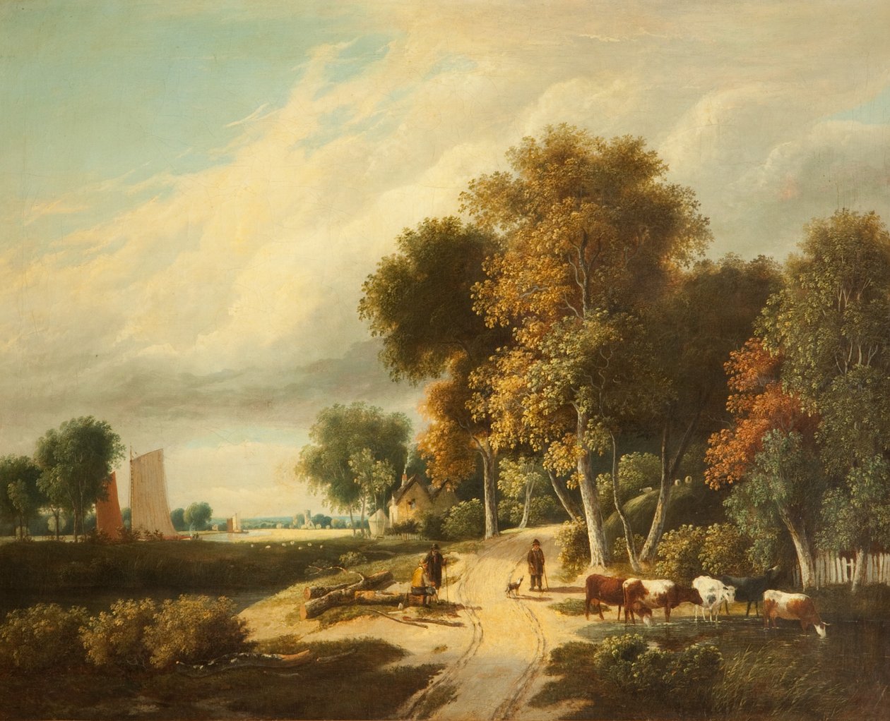 A Scene in Norfolk by Samuel David Colkett