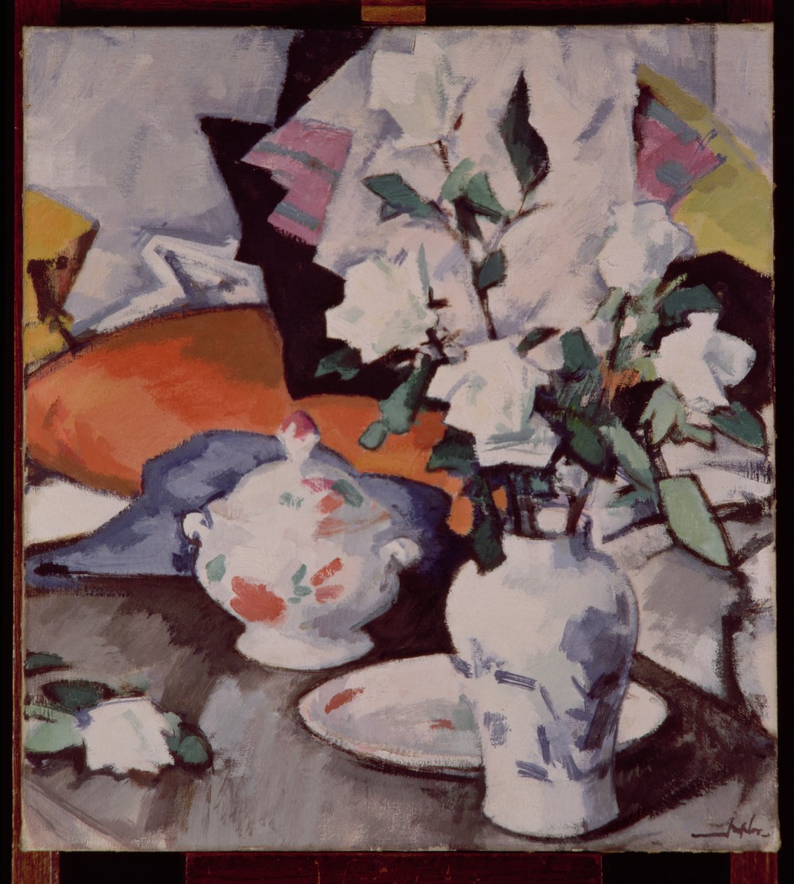 White Roses in a Vase by Samuel John Peploe