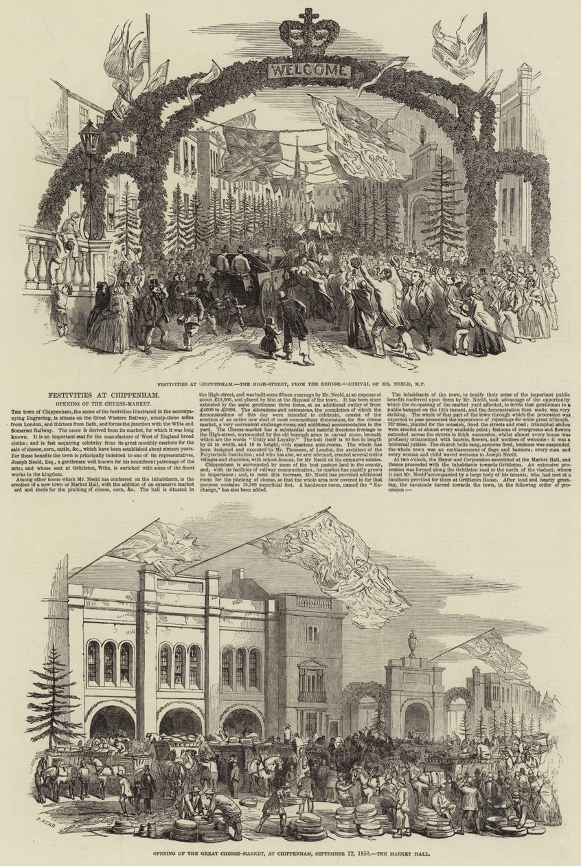 Festivities at Chippenham, Opening of the Cheese-Market by Samuel Read