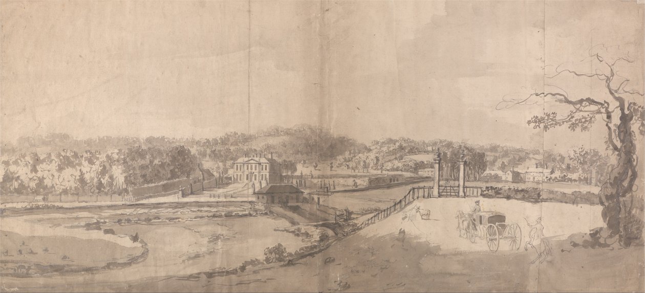 A View of the Estate at Eshott Hall, Yorkshire by Samuel Scott