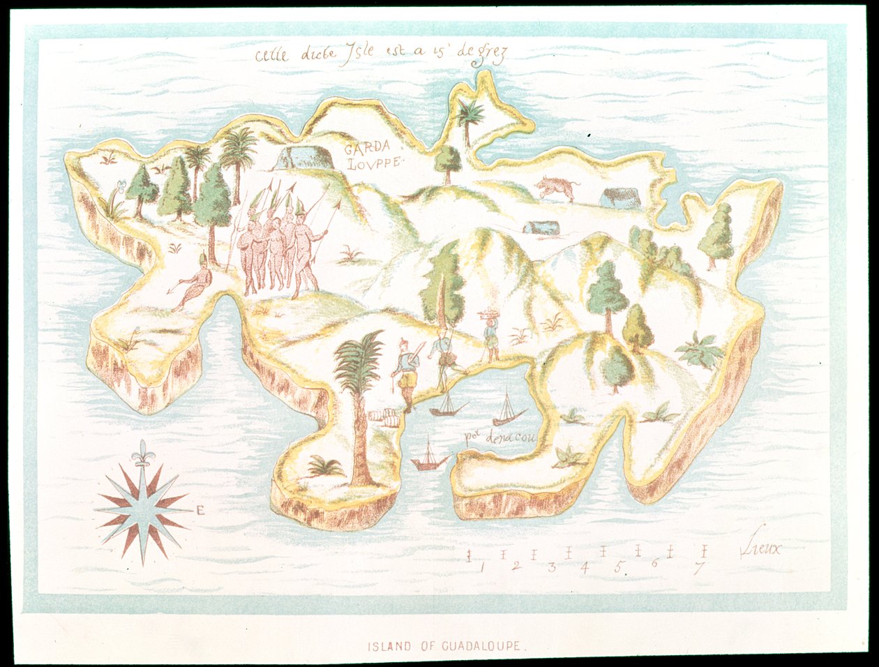 Map of the Island of Martinique, 1599 by Samuel de Champlain