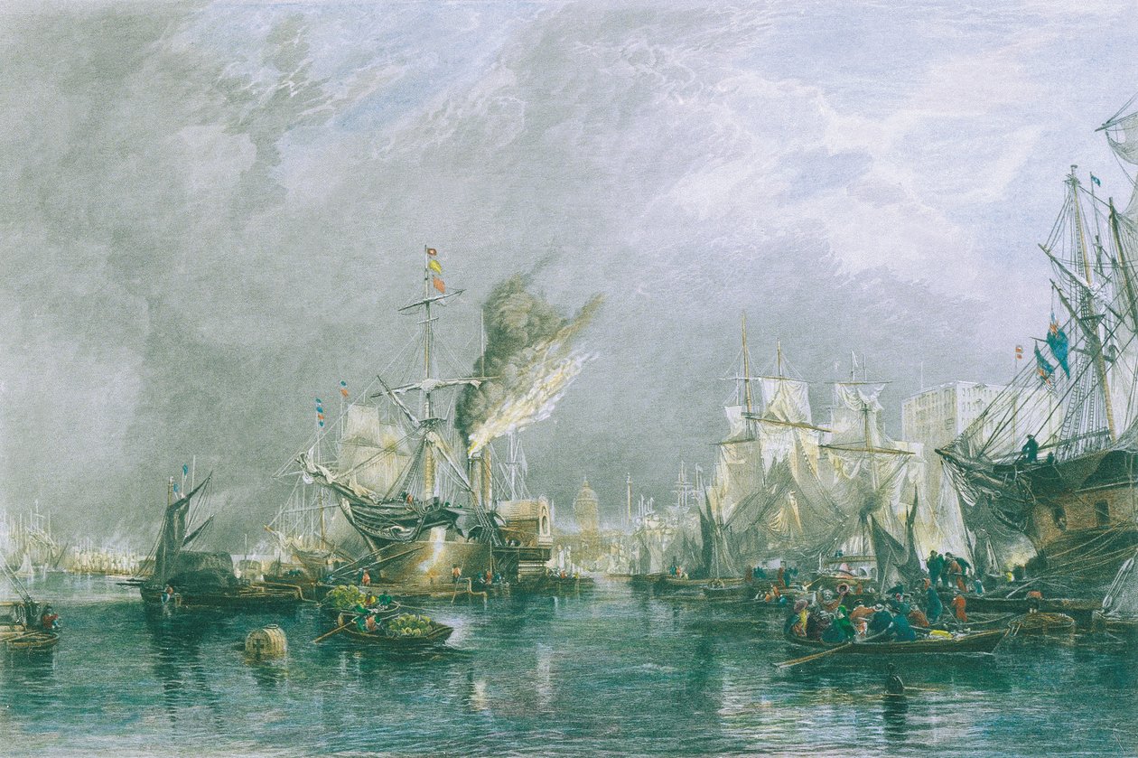 Shipping in the Pool of London by Samuel Bough