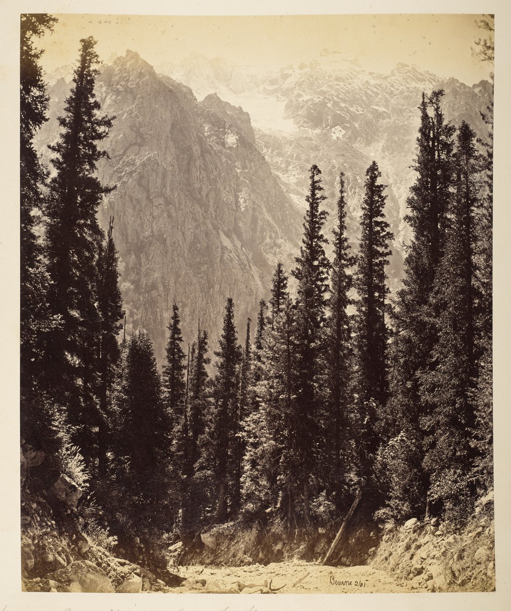 Snowy heights from the Wanga Valley by Samuel Bourne