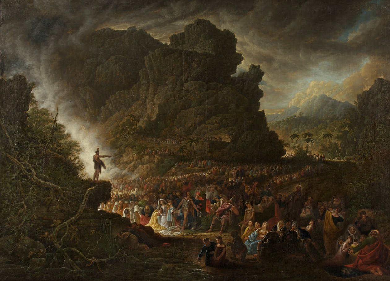 Saint John Preaching in the Wilderness by Samuel Colman