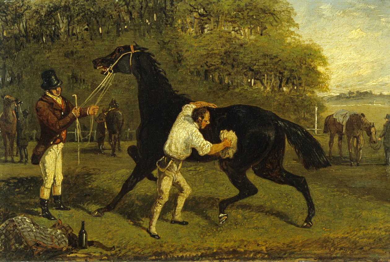 Rubbing Down by Samuel Henry Alken