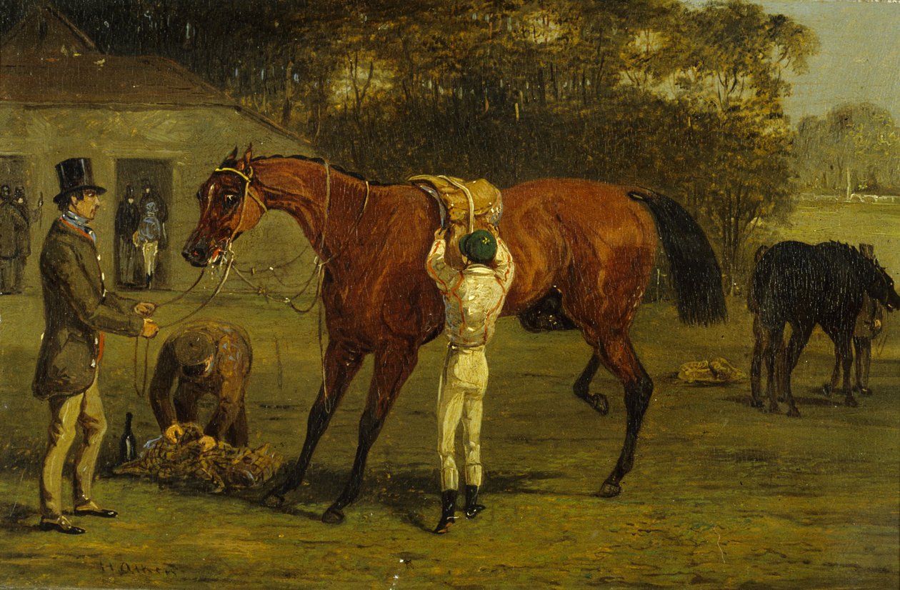 Saddling by Samuel Henry Alken