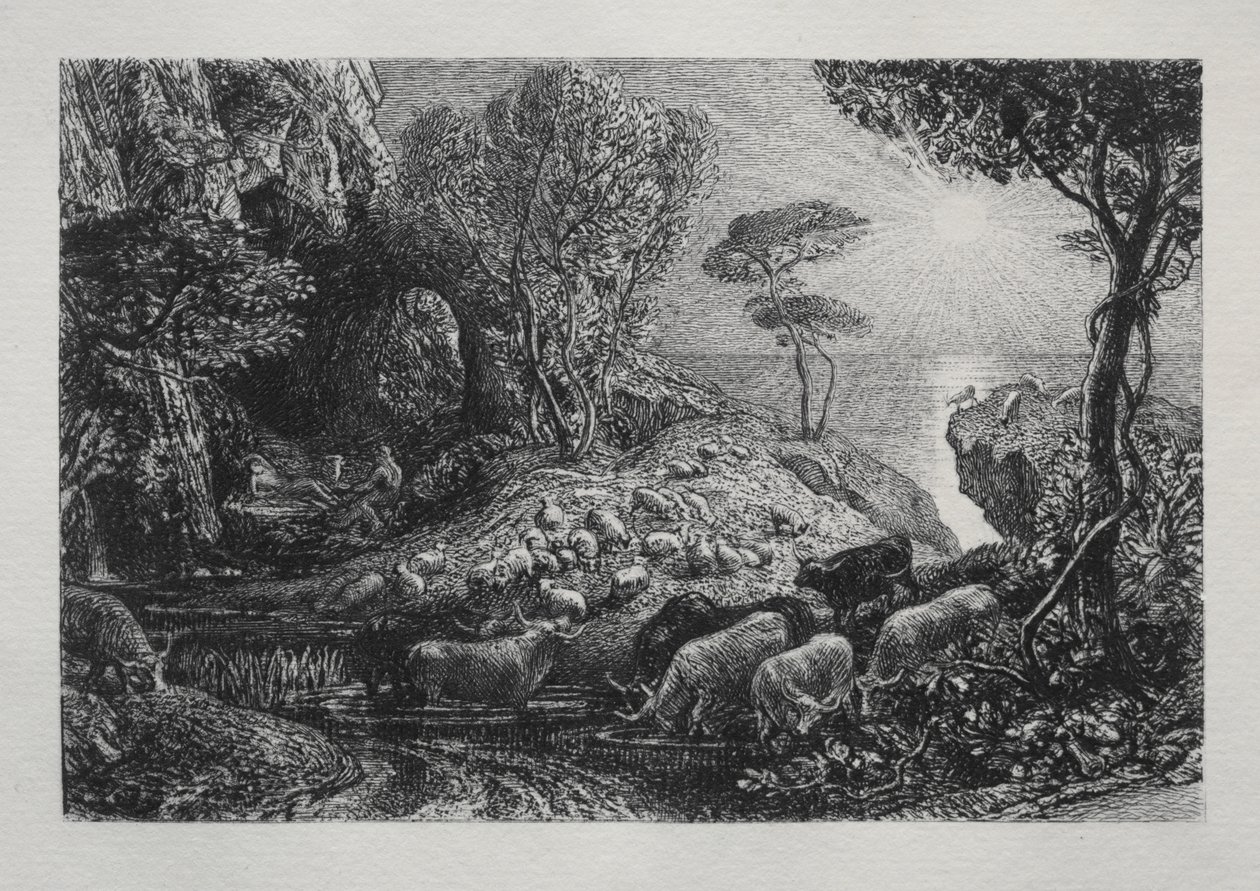 Moeris and Galatea by Samuel Palmer