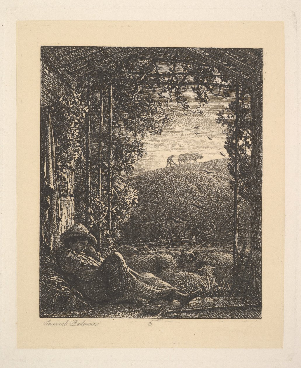 The Sleeping Shepherd, Early Morning, 1857 by Samuel Palmer