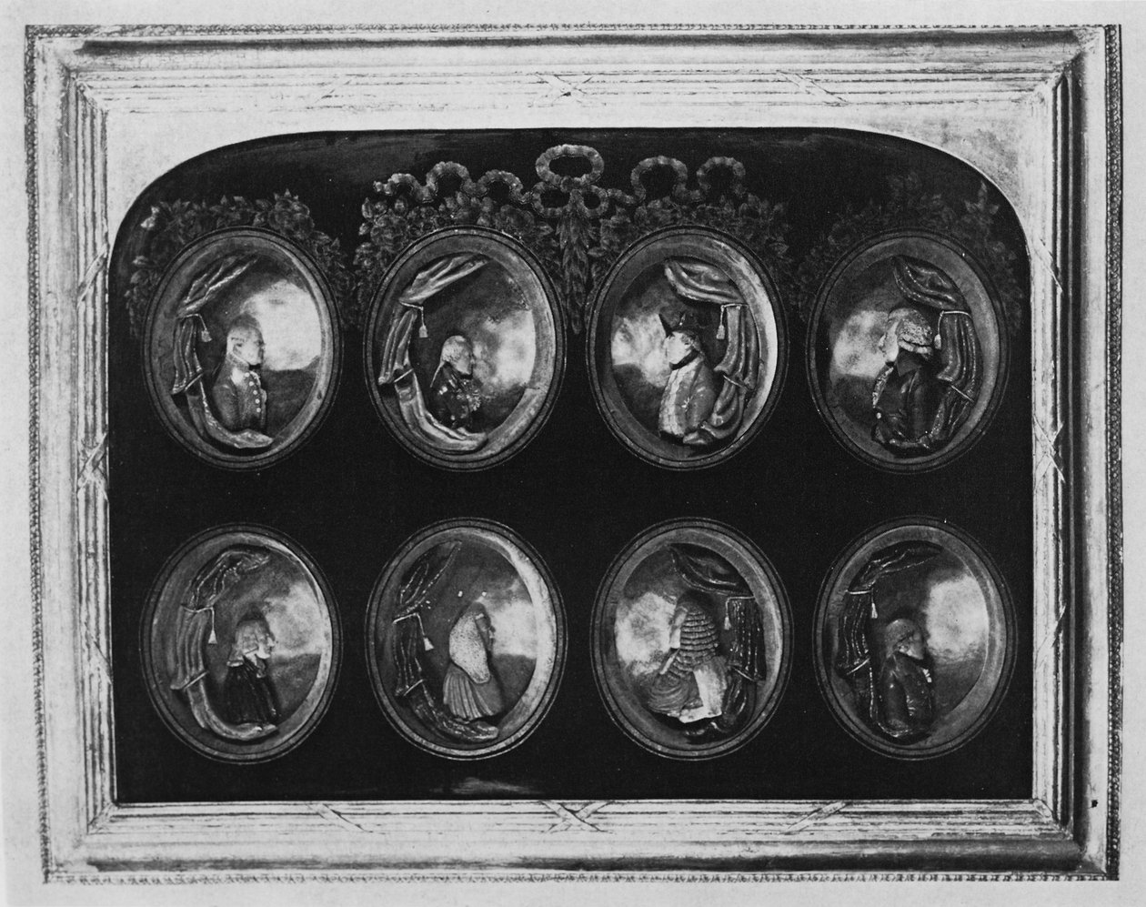 Frame Containing Eight Portraits by Samuel Percy