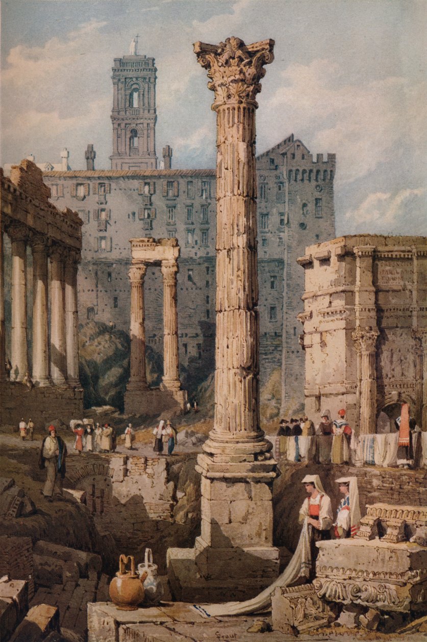 View in the Forum, Rome by Samuel Prout