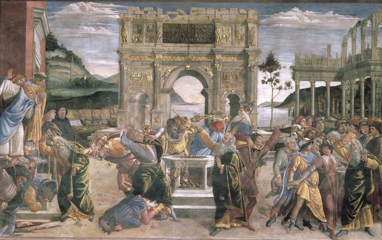 The Punishment of Korah, Dathan and Abiram, 1481 by Sandro Botticelli