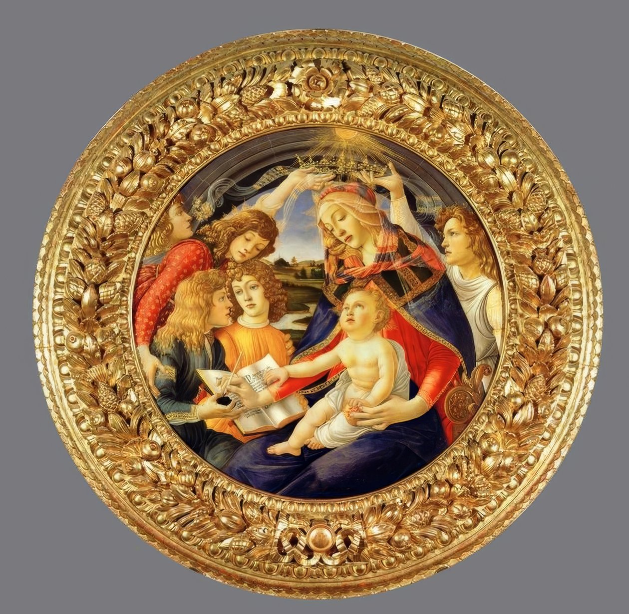 Mary with Child and Five Angels by Sandro Botticelli