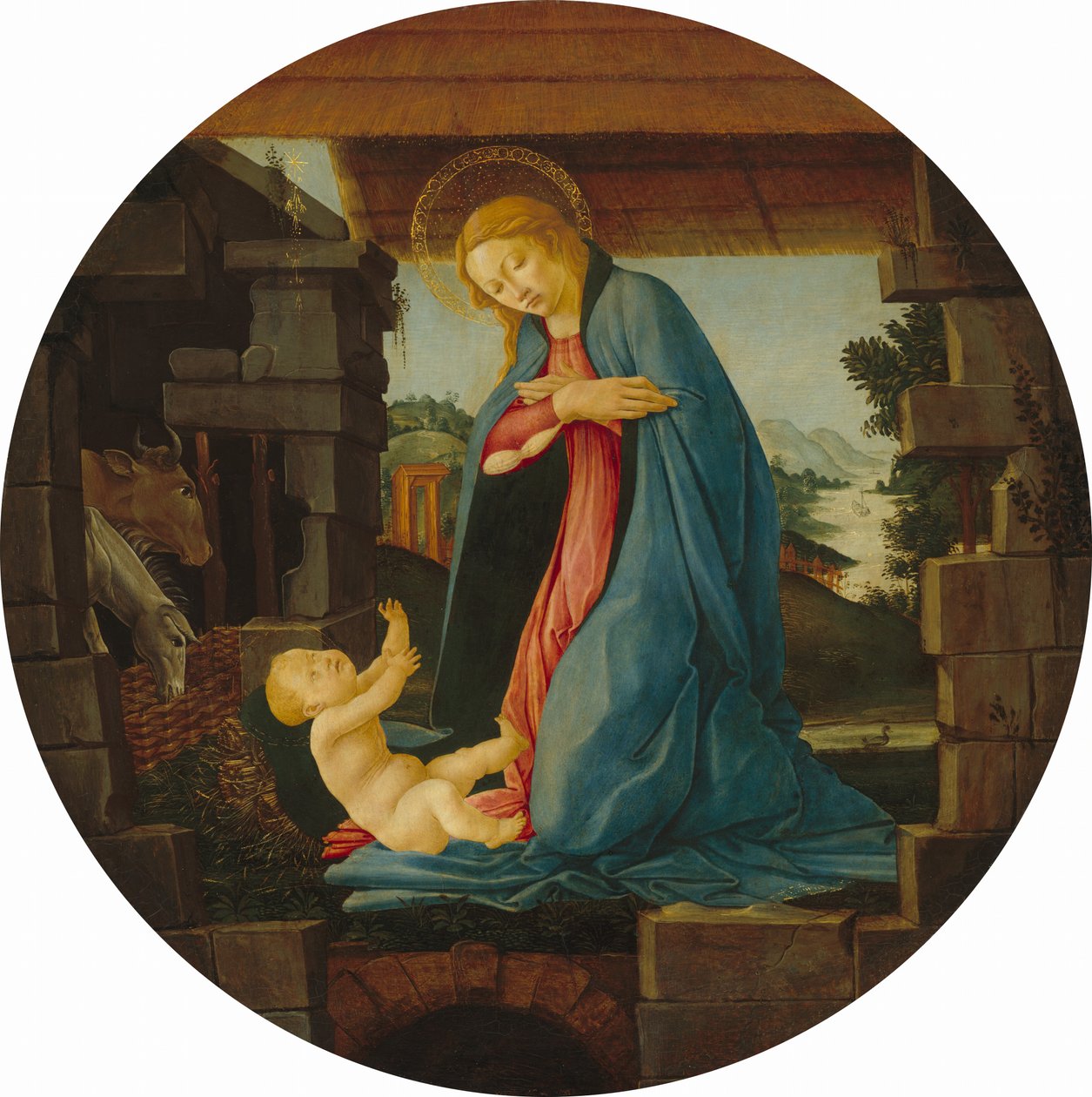 The Virgin Adoring the Child by Sandro Botticelli