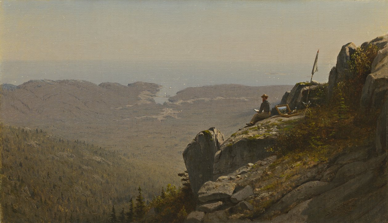 The Artist Sketching at Mount Desert, Maine, 1864-5 by Sanford Robinson Gifford