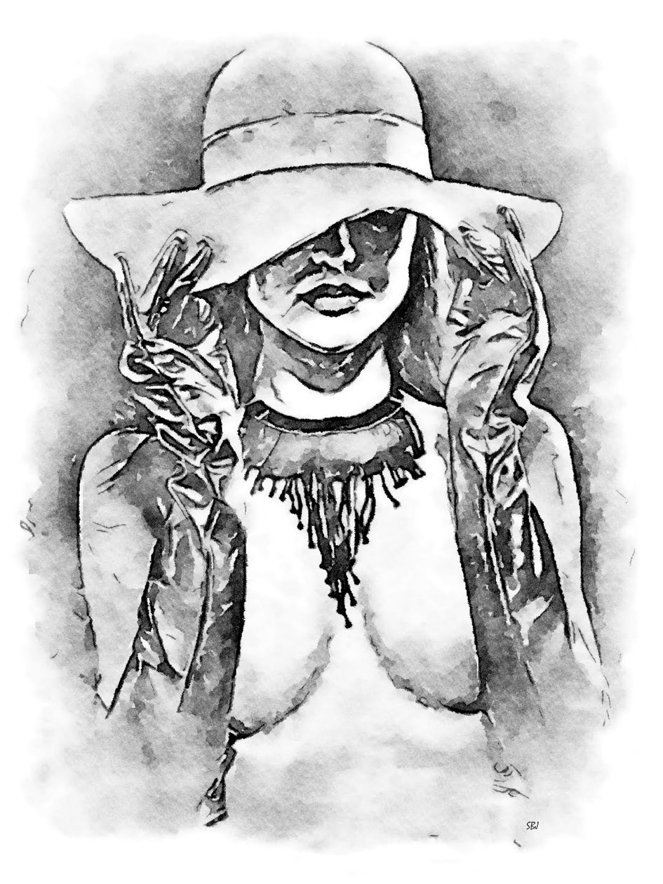 Woman with Hat by SaskiaBJ