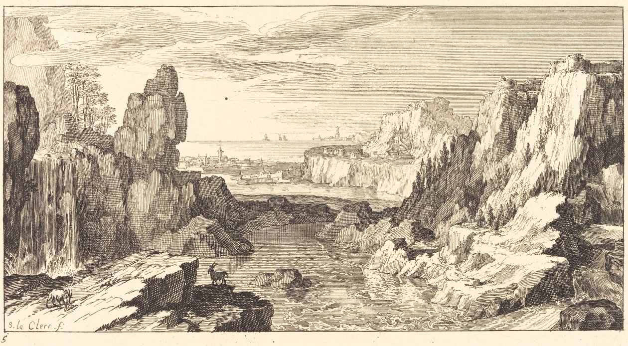 Mountain Landscape by Sébastien  Le Clerc I