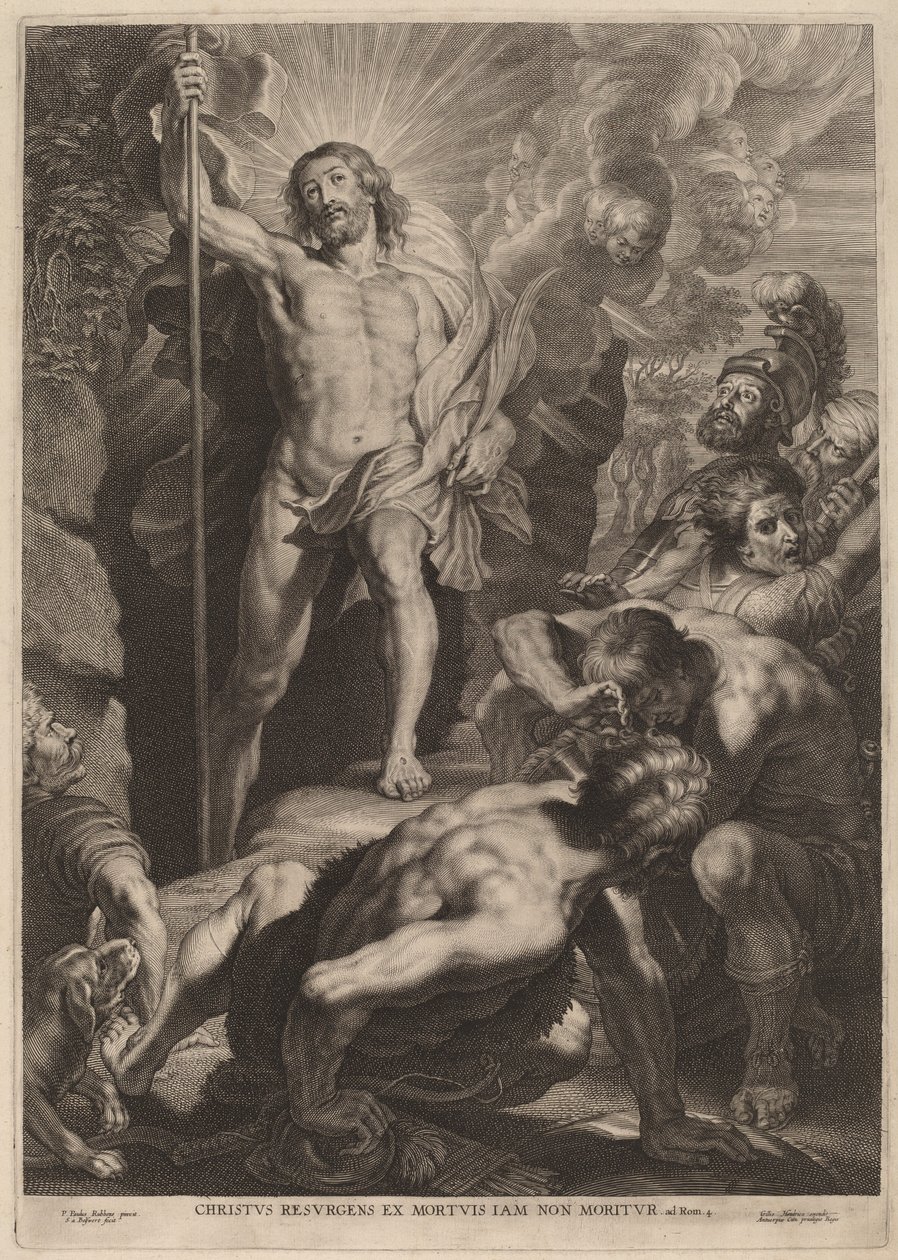 The Resurrection by Schelte Adams Bolswert after Sir Peter Paul Rubens
