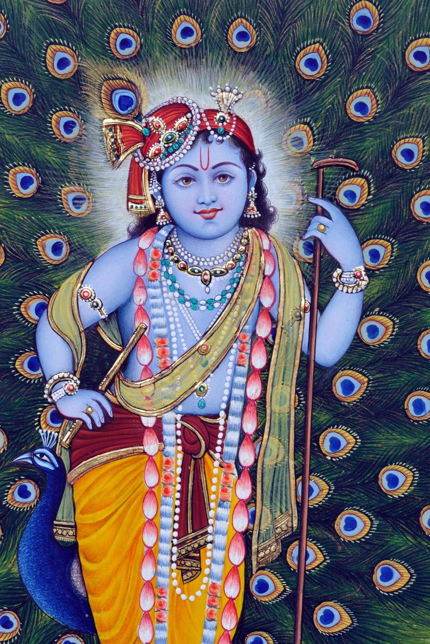 Miniature Painting of Bal Krishna by School Indian